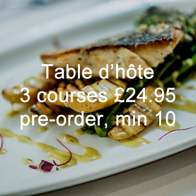 Table d'hote menu