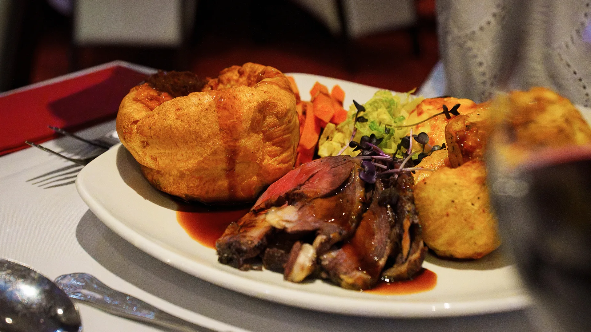 The famous Arden Hotel Sunday lunch, smothered in gravy.